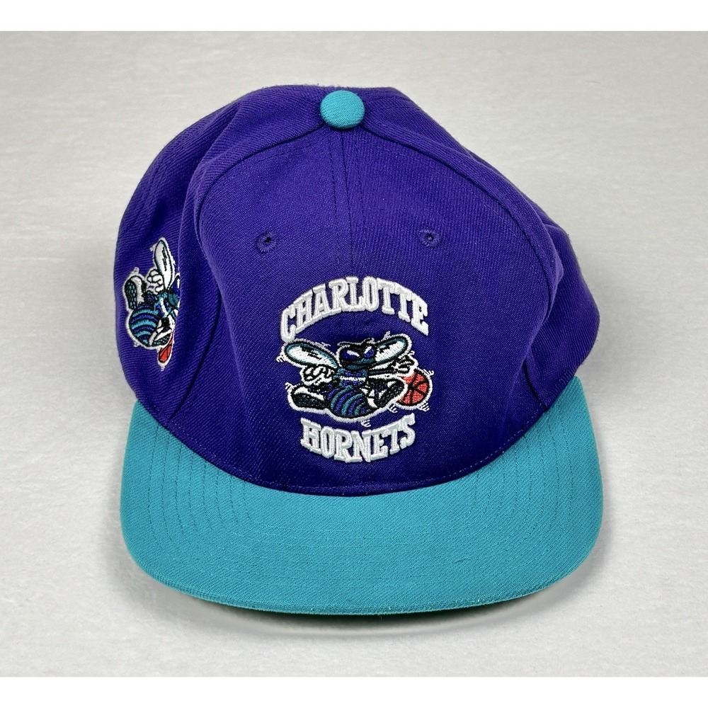 Charlotte Hornets Mitchell & Ness Nostalgia Co. Snapback Hat Purple Teal NBA
